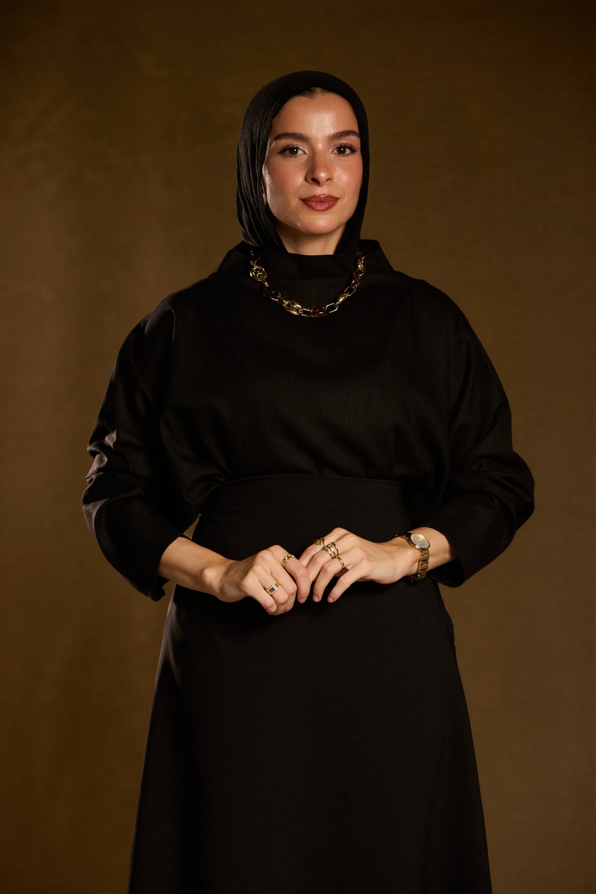 Black Linen Top