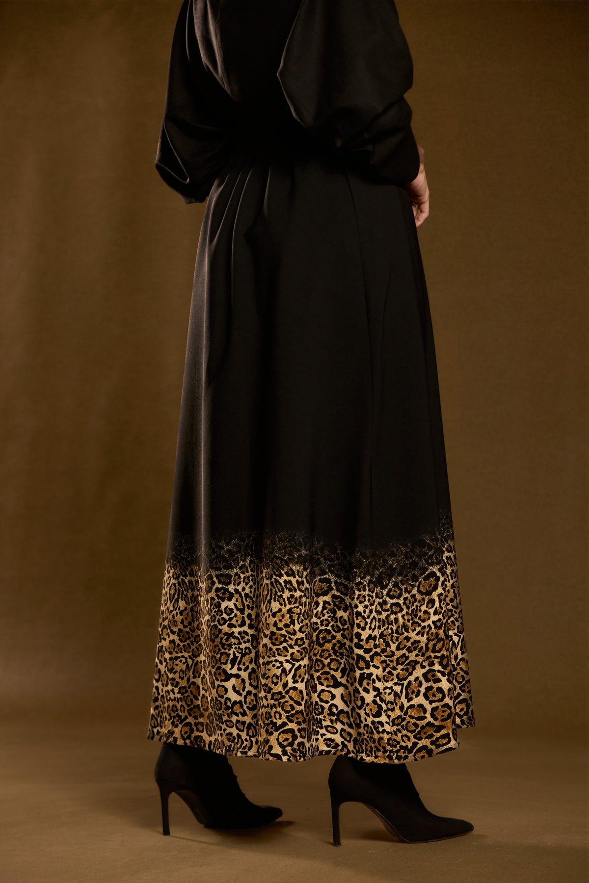 Black Leopard Skirt