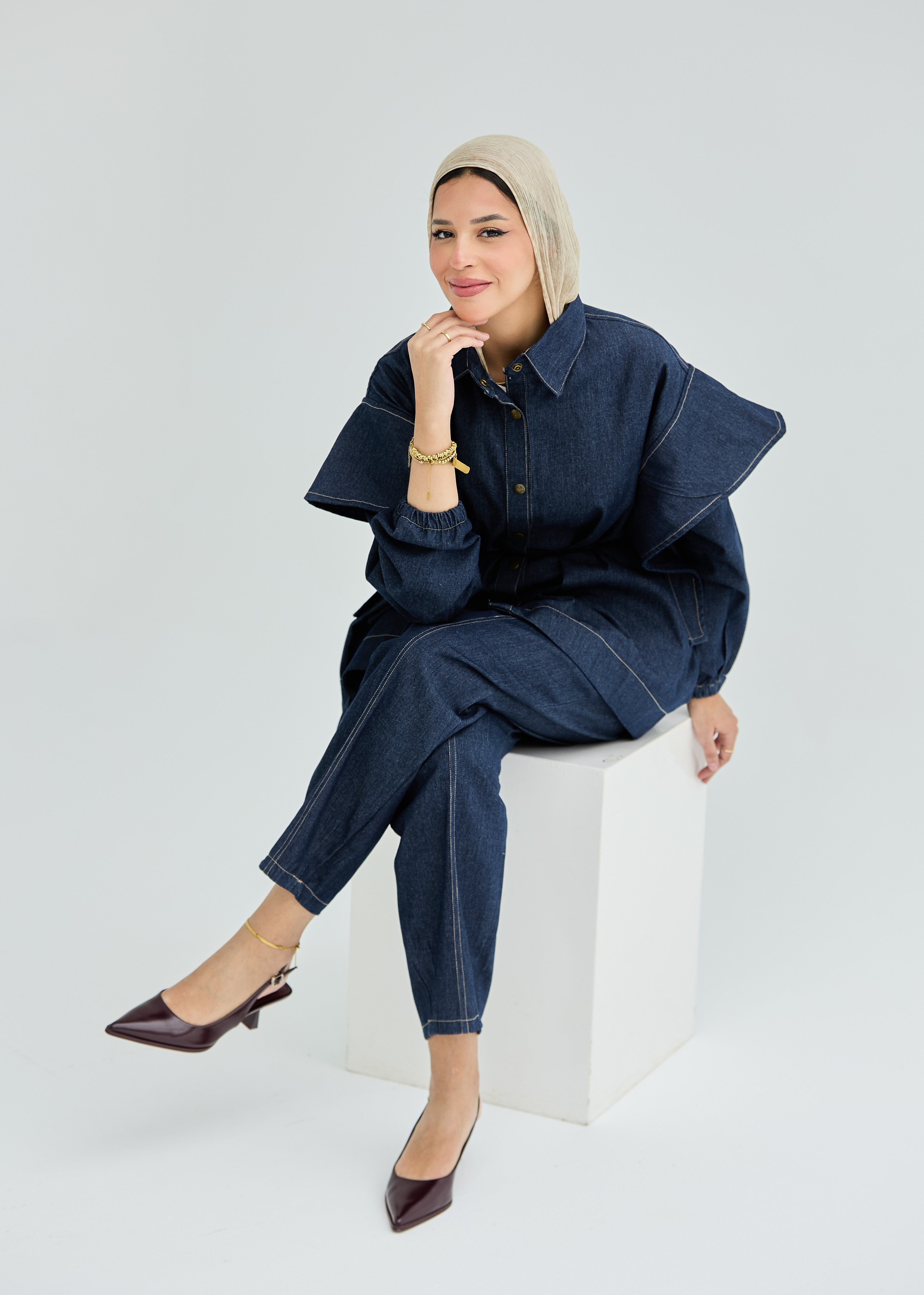 Edged Denim Full set