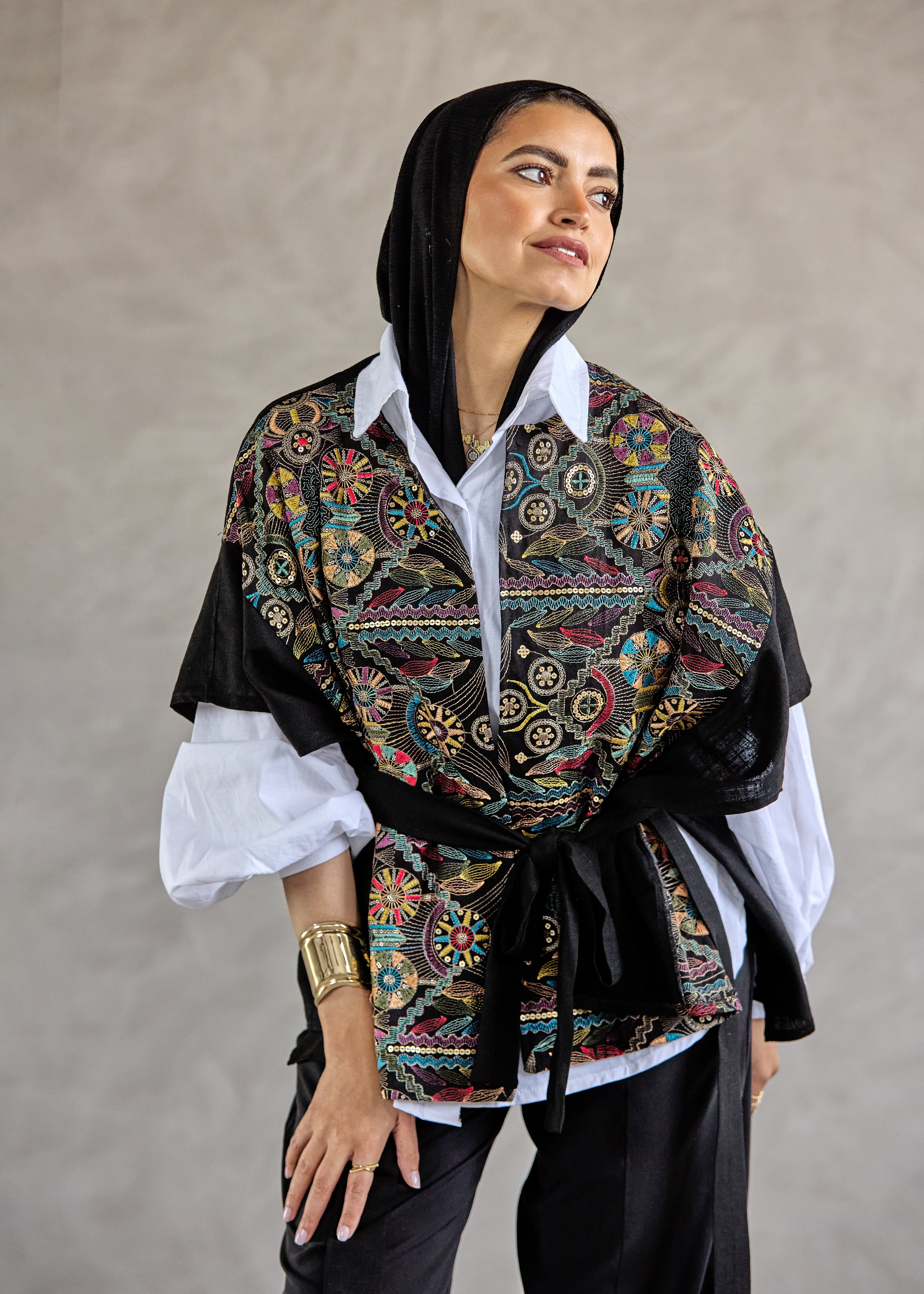 Black Mosaic vest