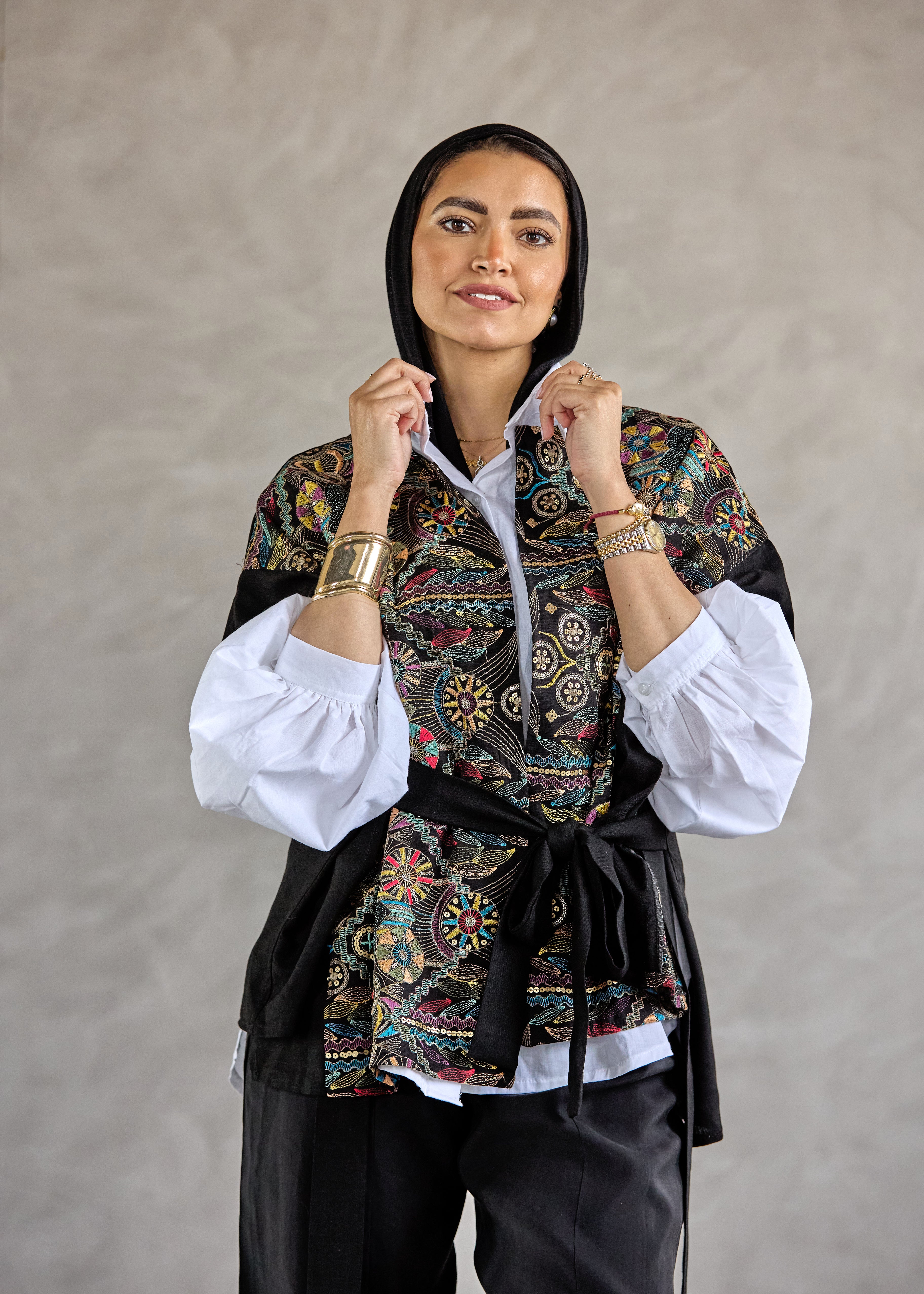 Black Mosaic vest