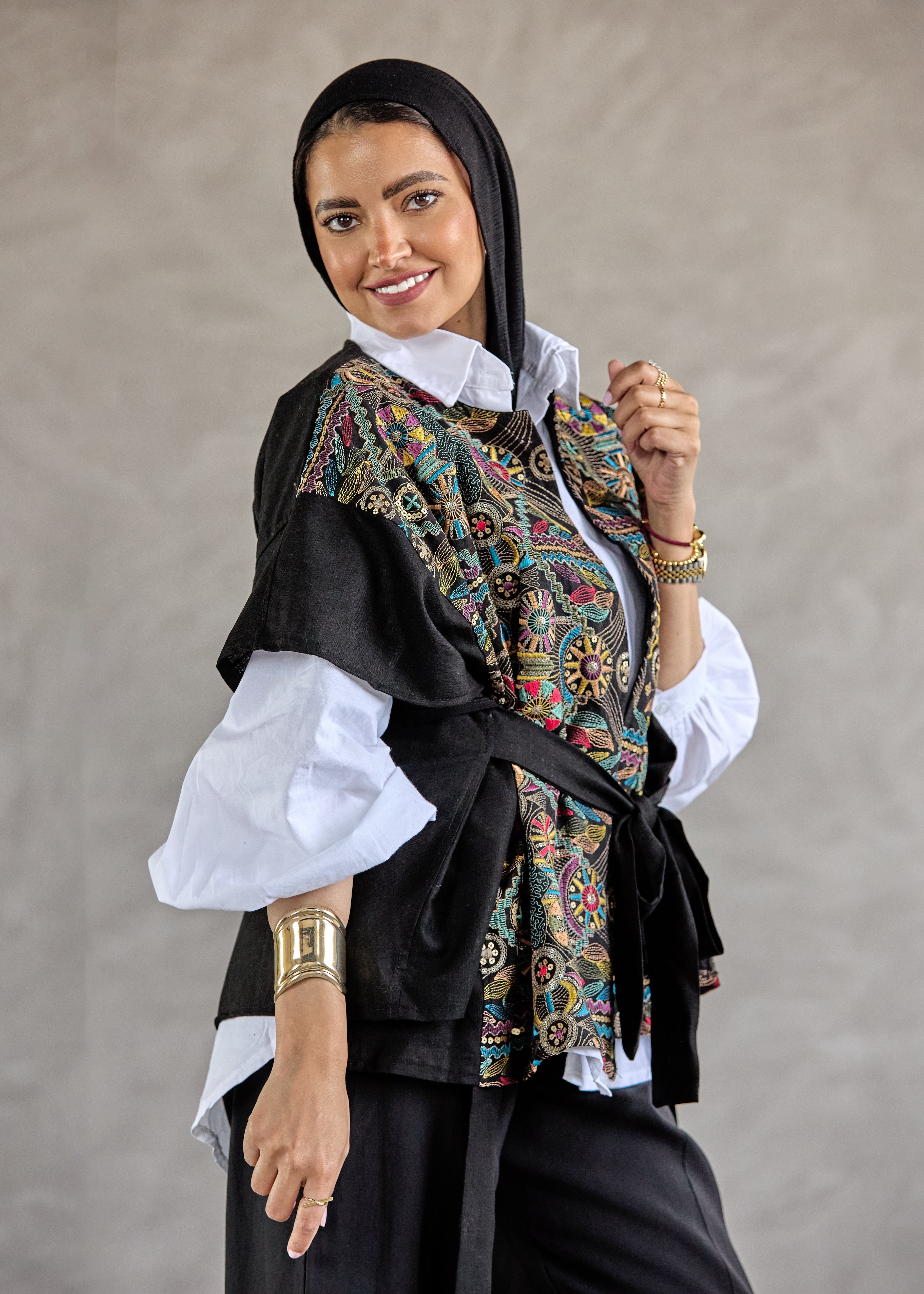 Black Mosaic vest