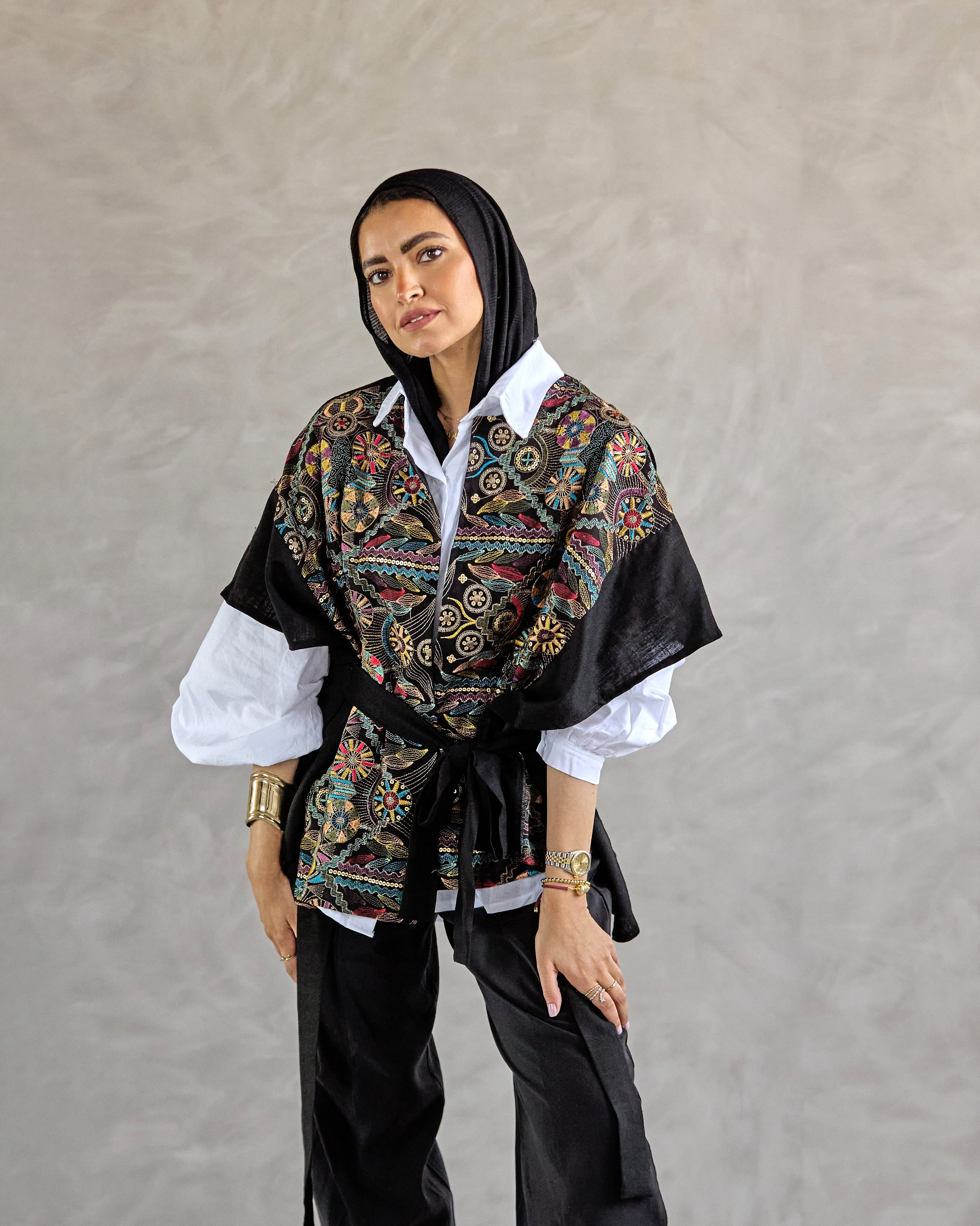 Black Mosaic vest