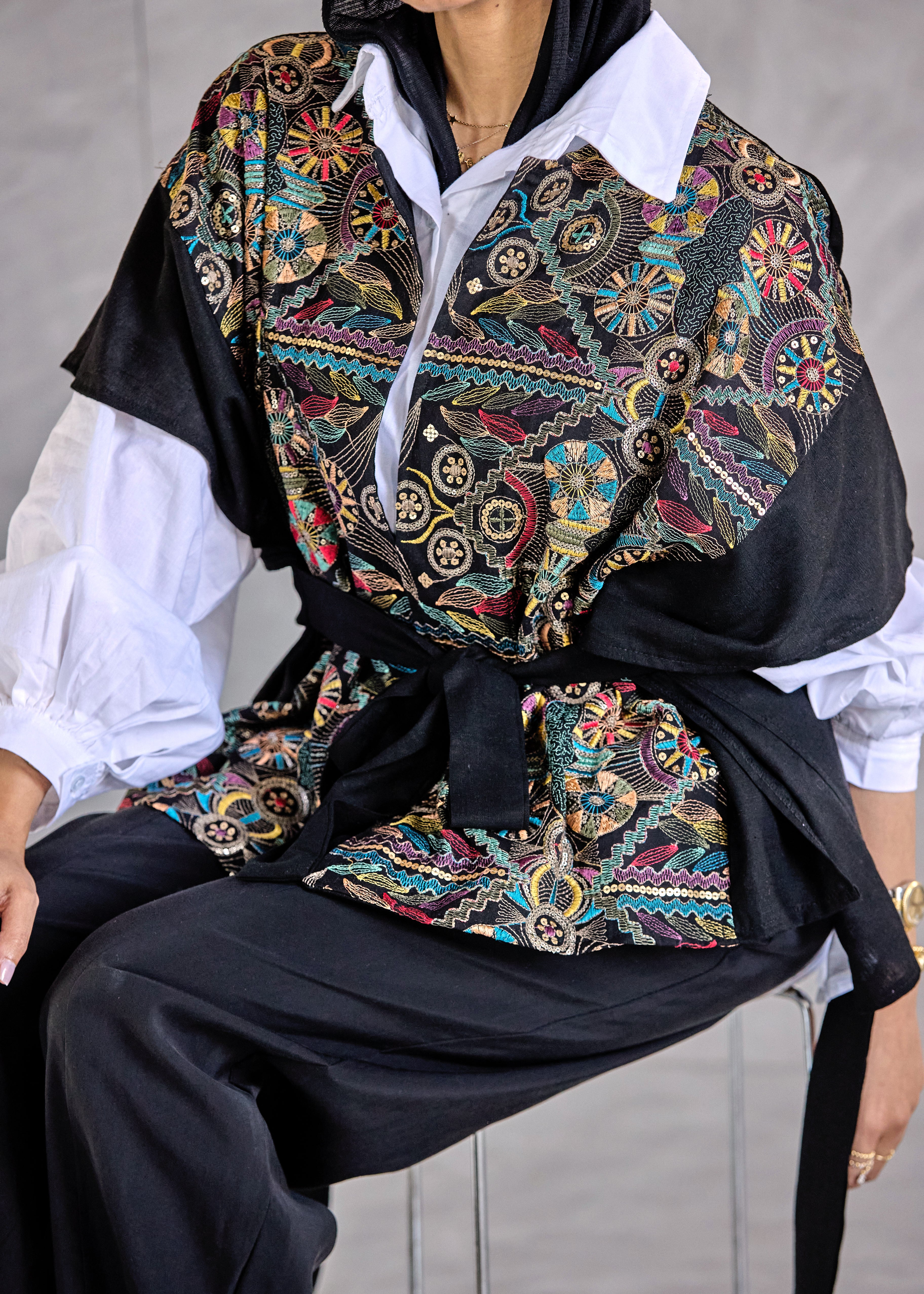 Black Mosaic vest
