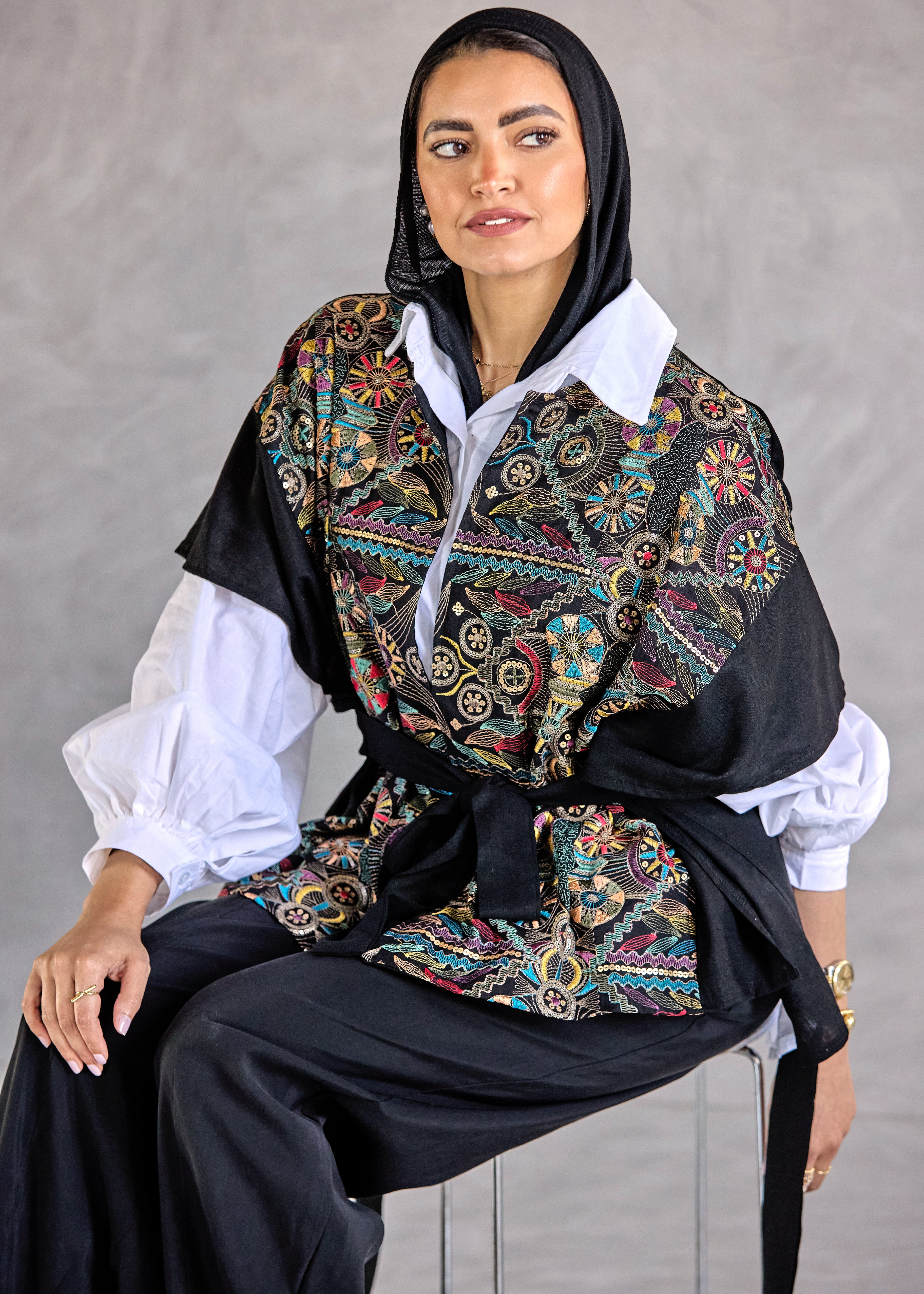 Black Mosaic vest
