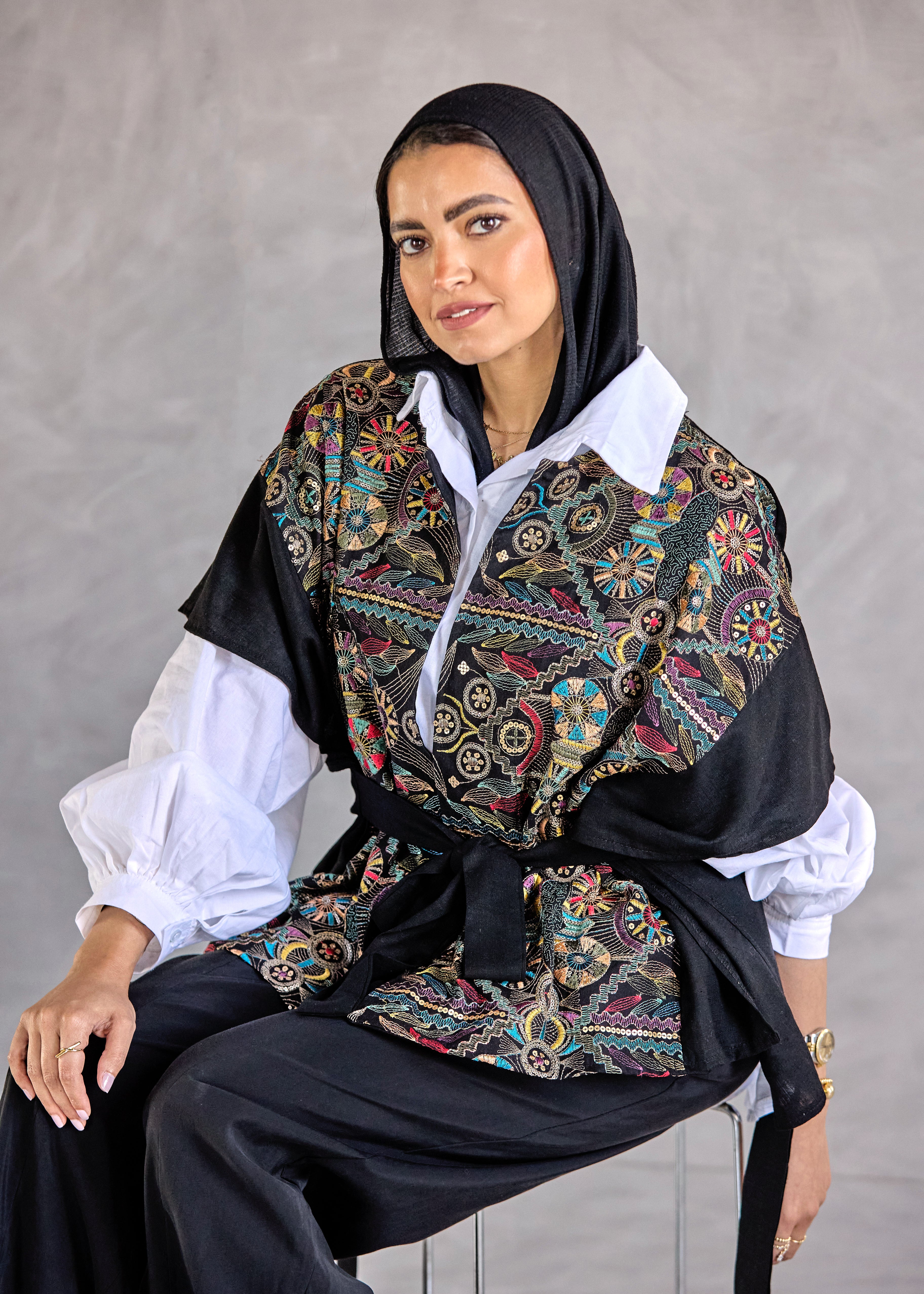 Black Mosaic vest