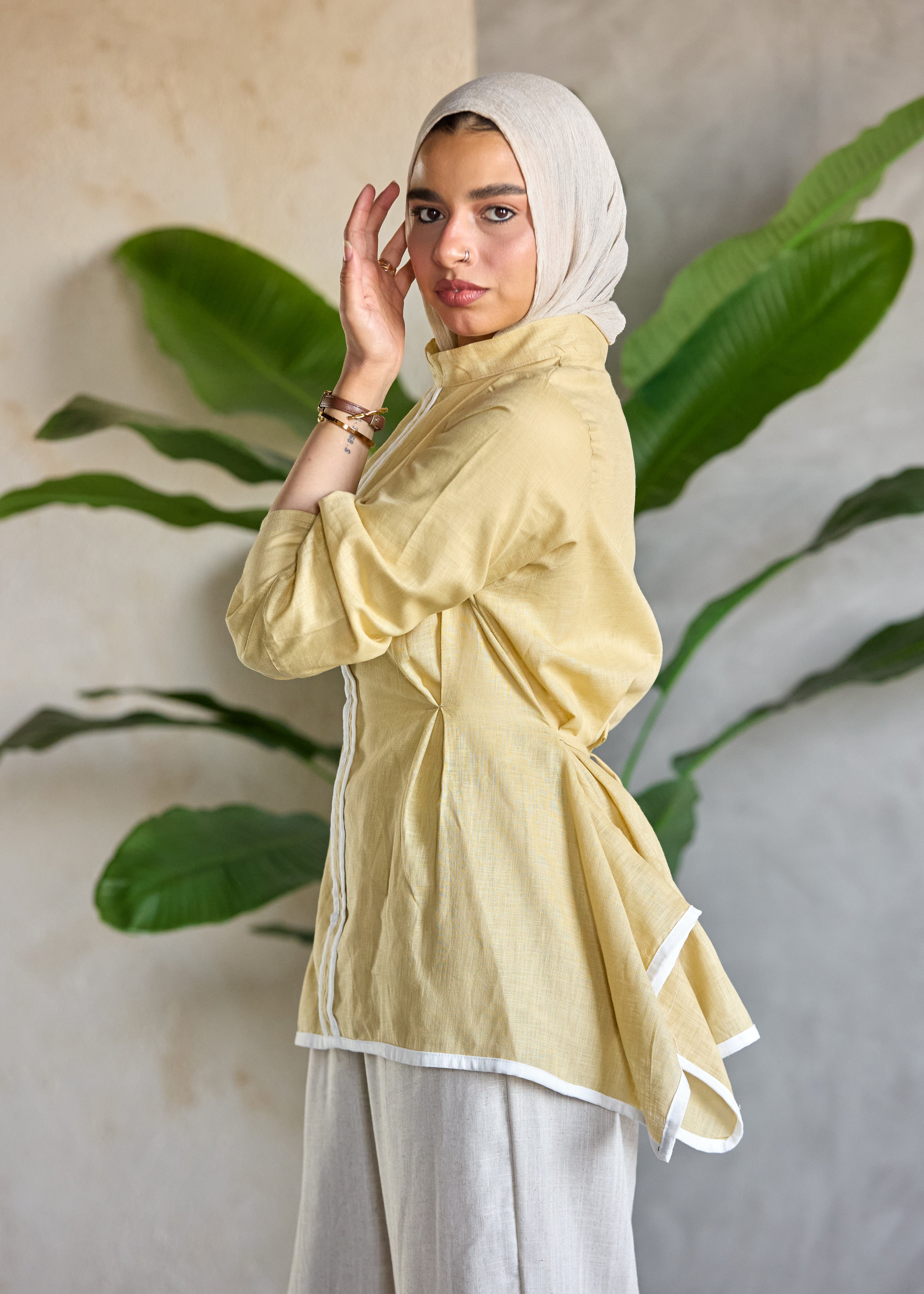 Contrast Line Blouse
