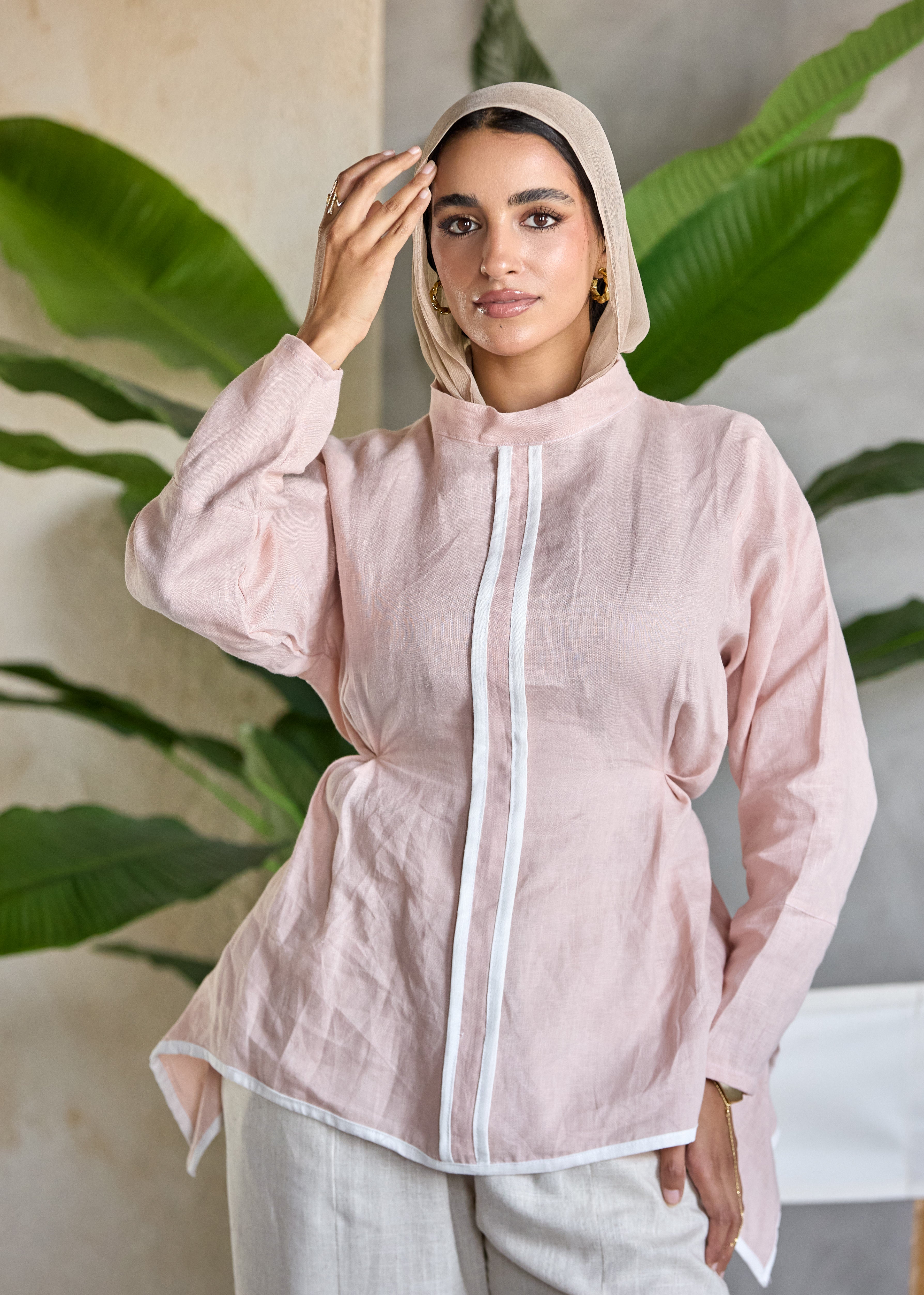Contrast Line Blouse
