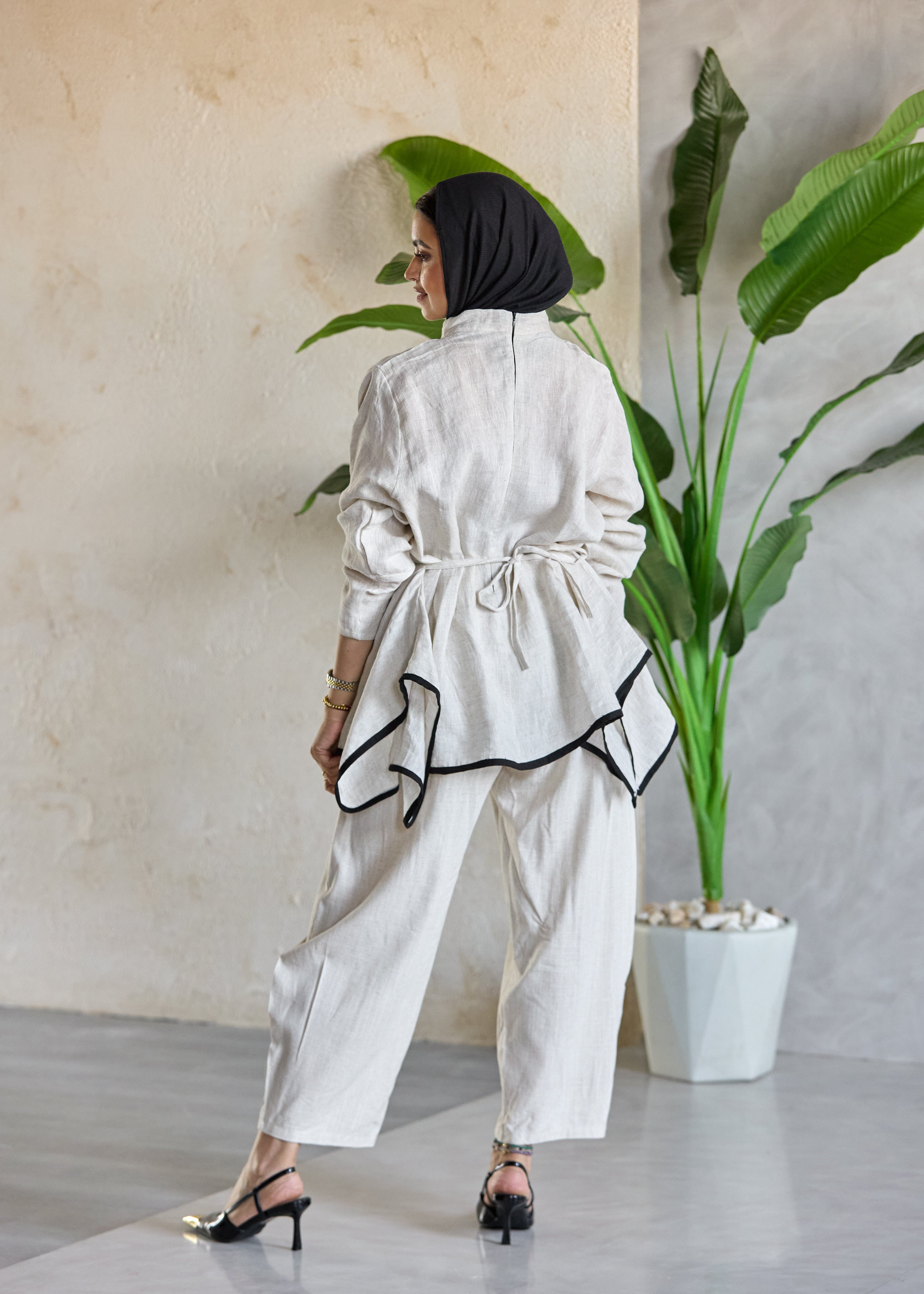 Contrast Line Blouse