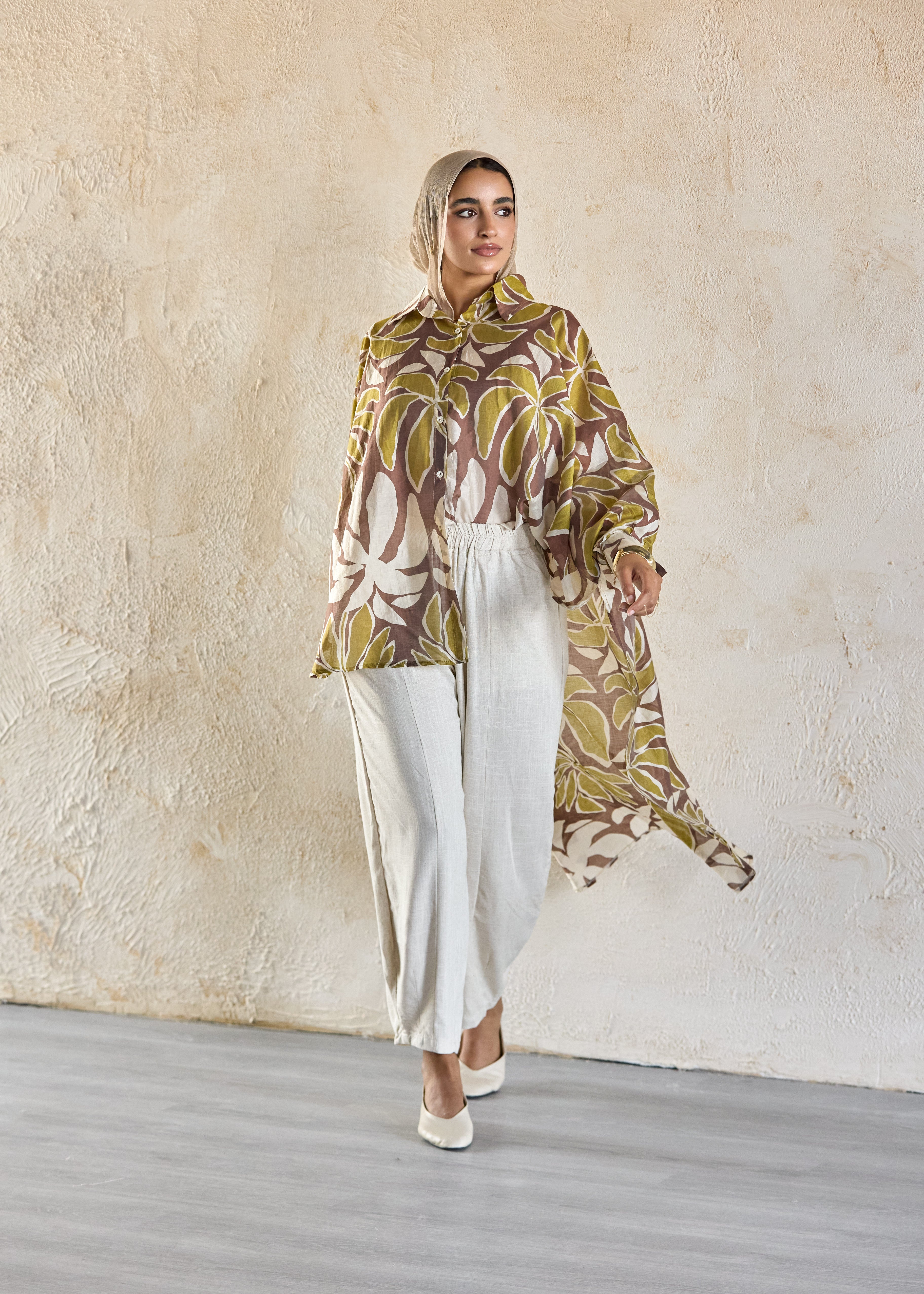 Beige pearl pants