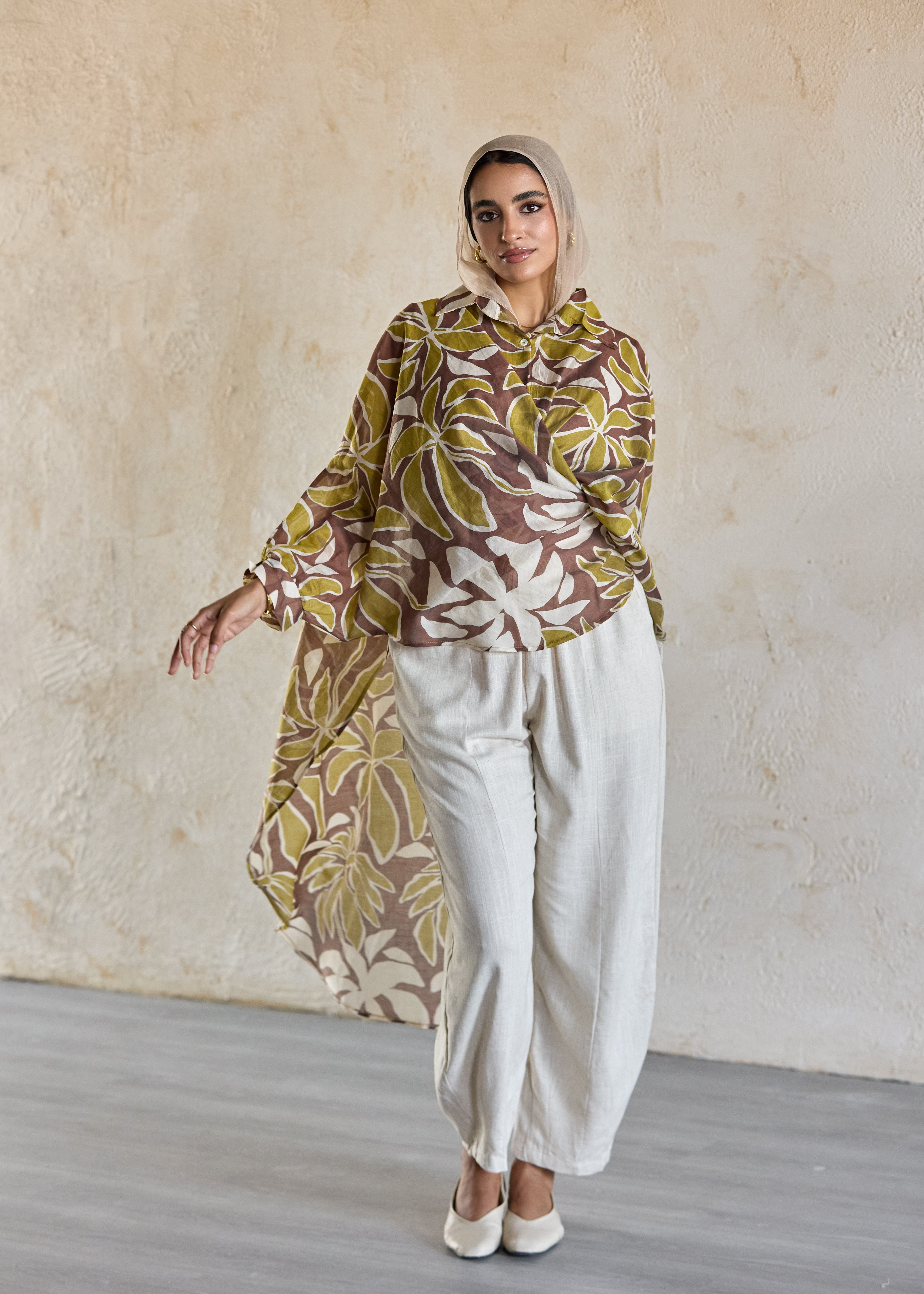 Beige pearl pants