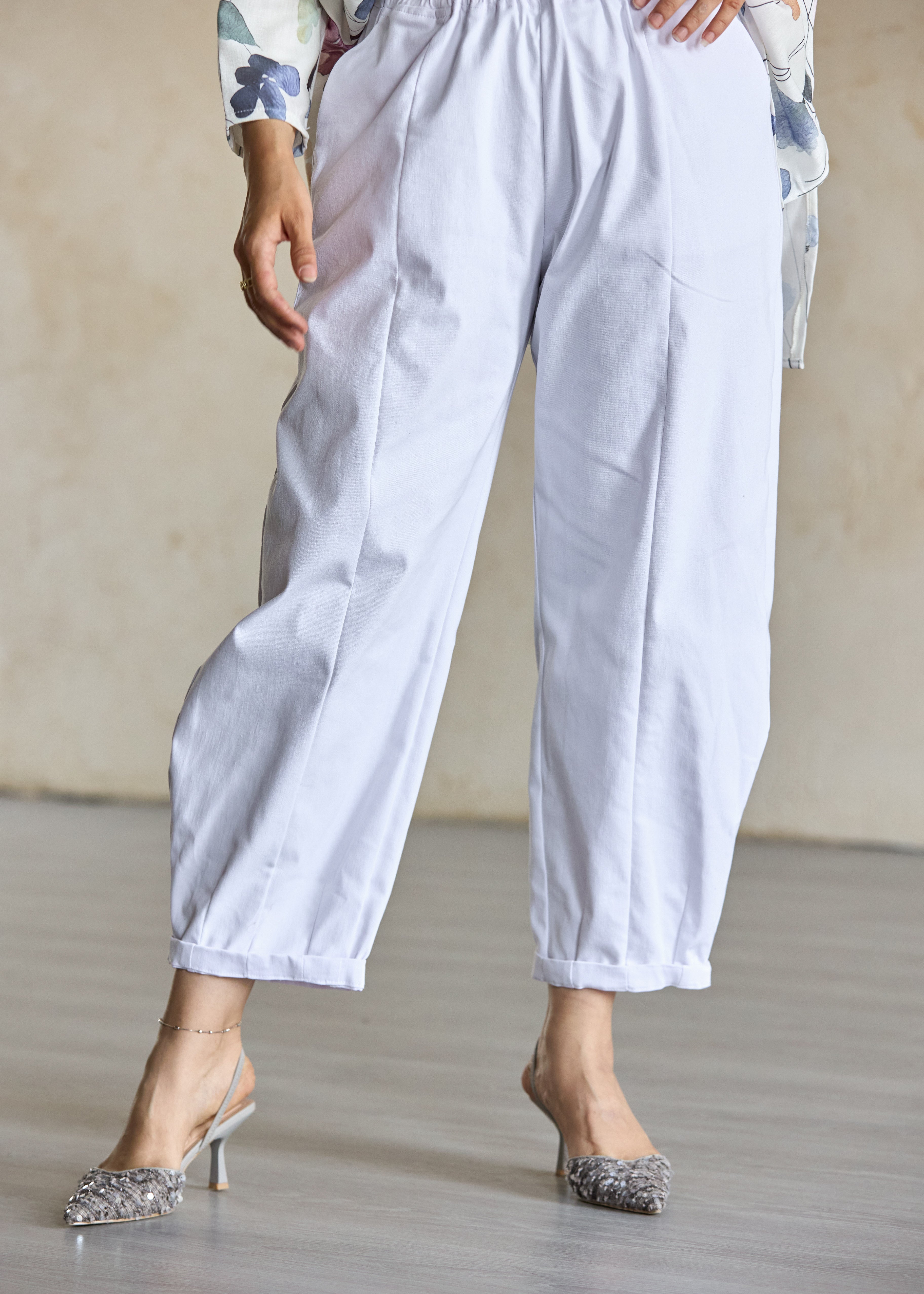 White Relaxed Pants