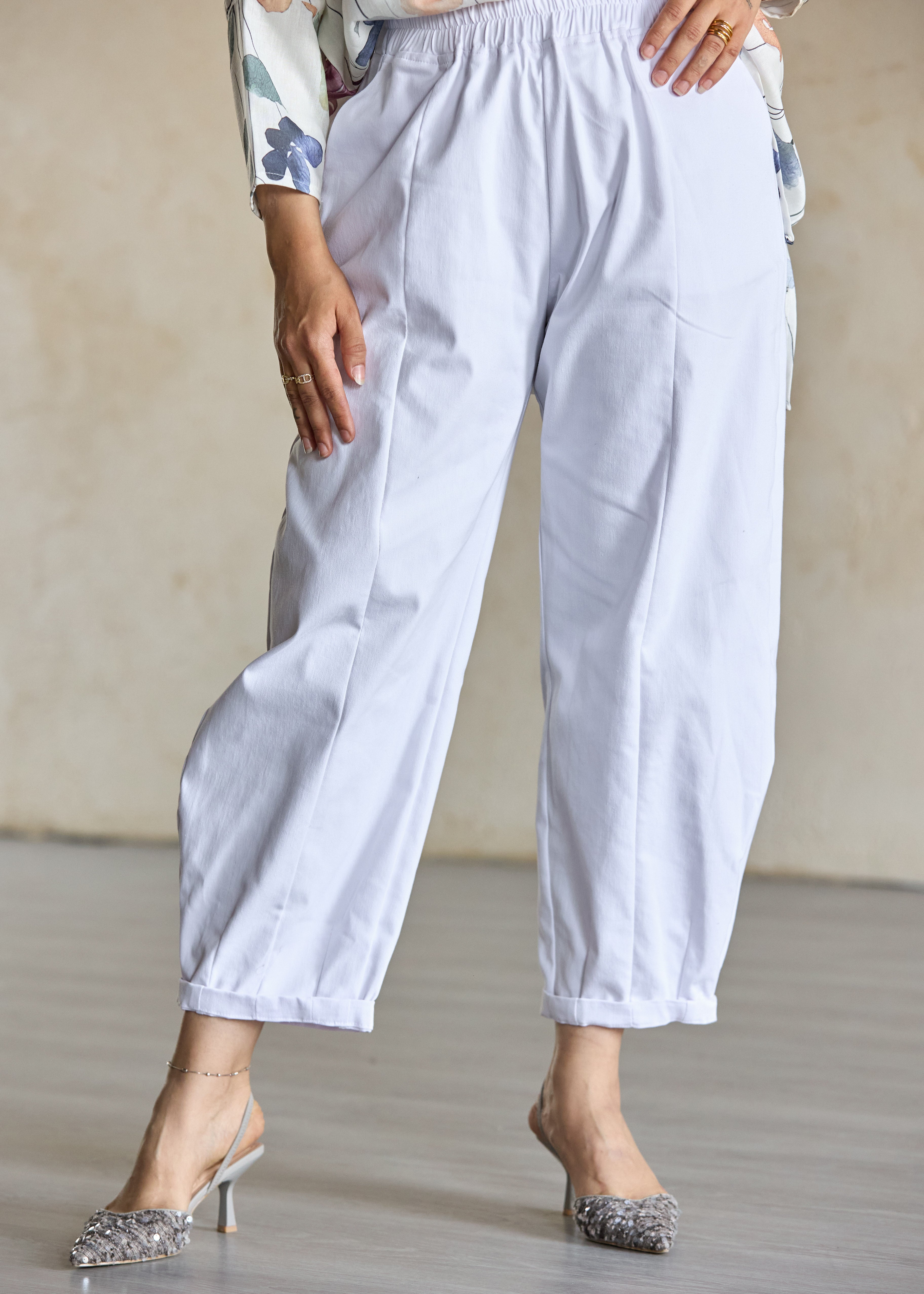 White Relaxed Pants
