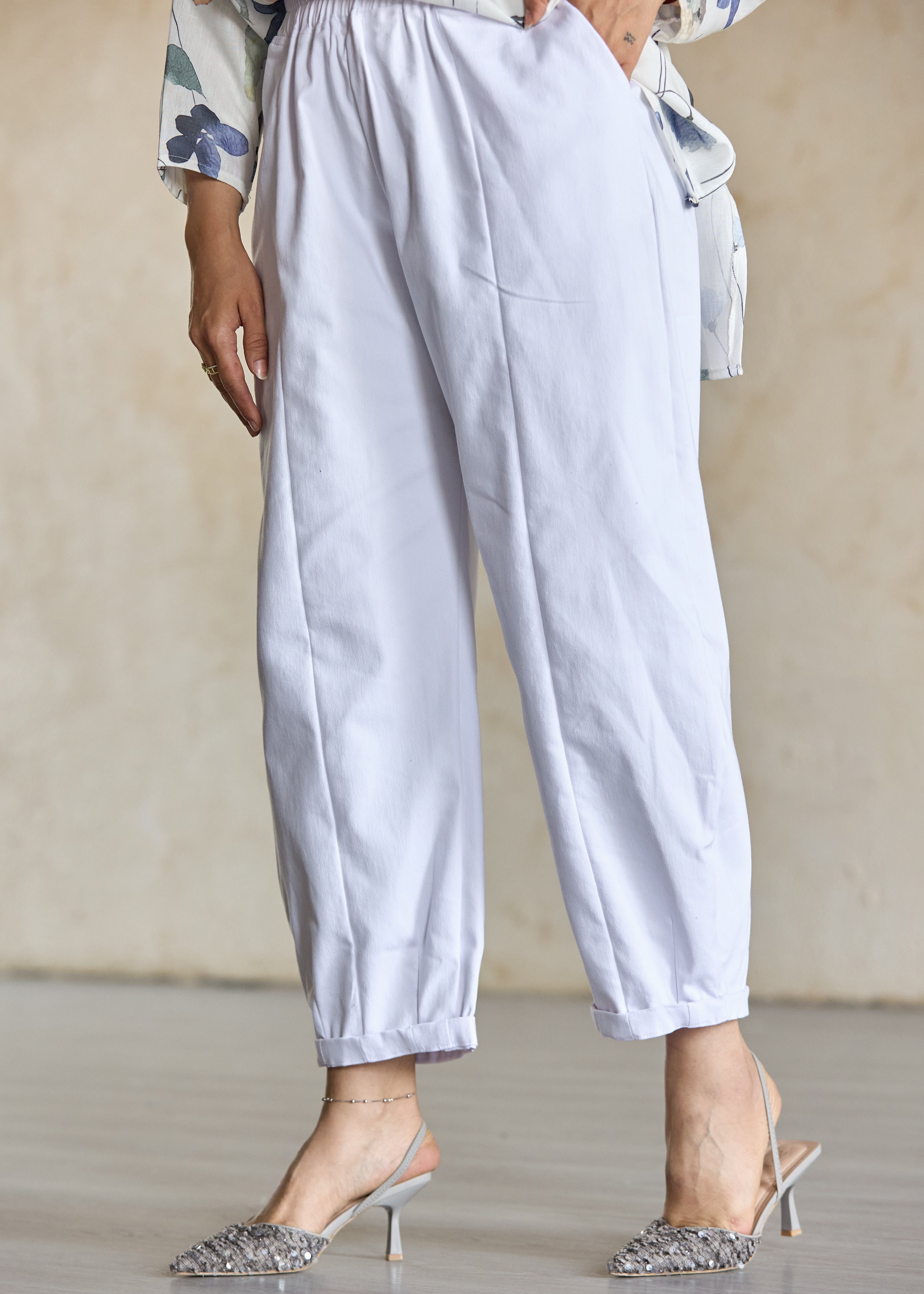White Relaxed Pants