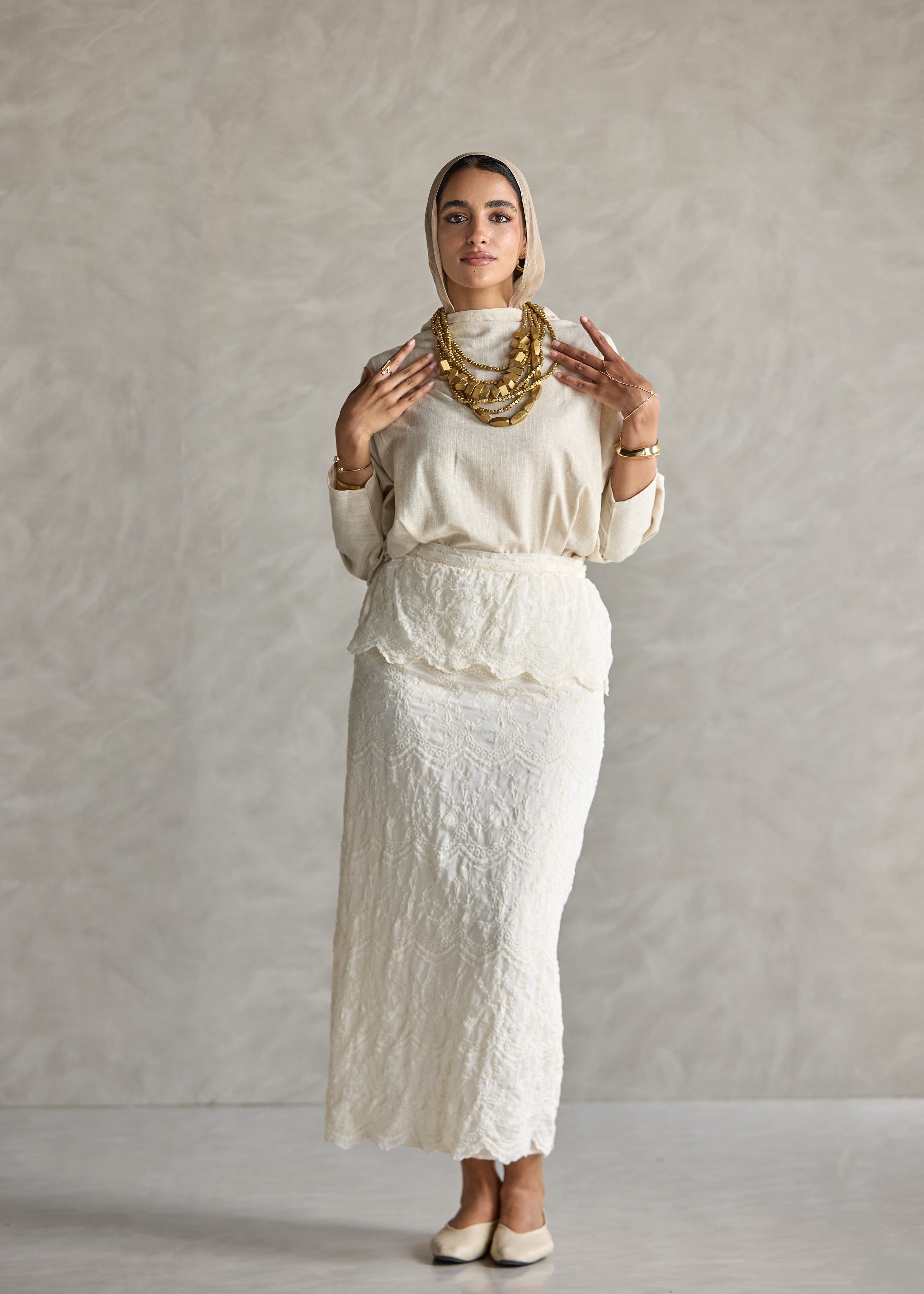 White Lace Skirt