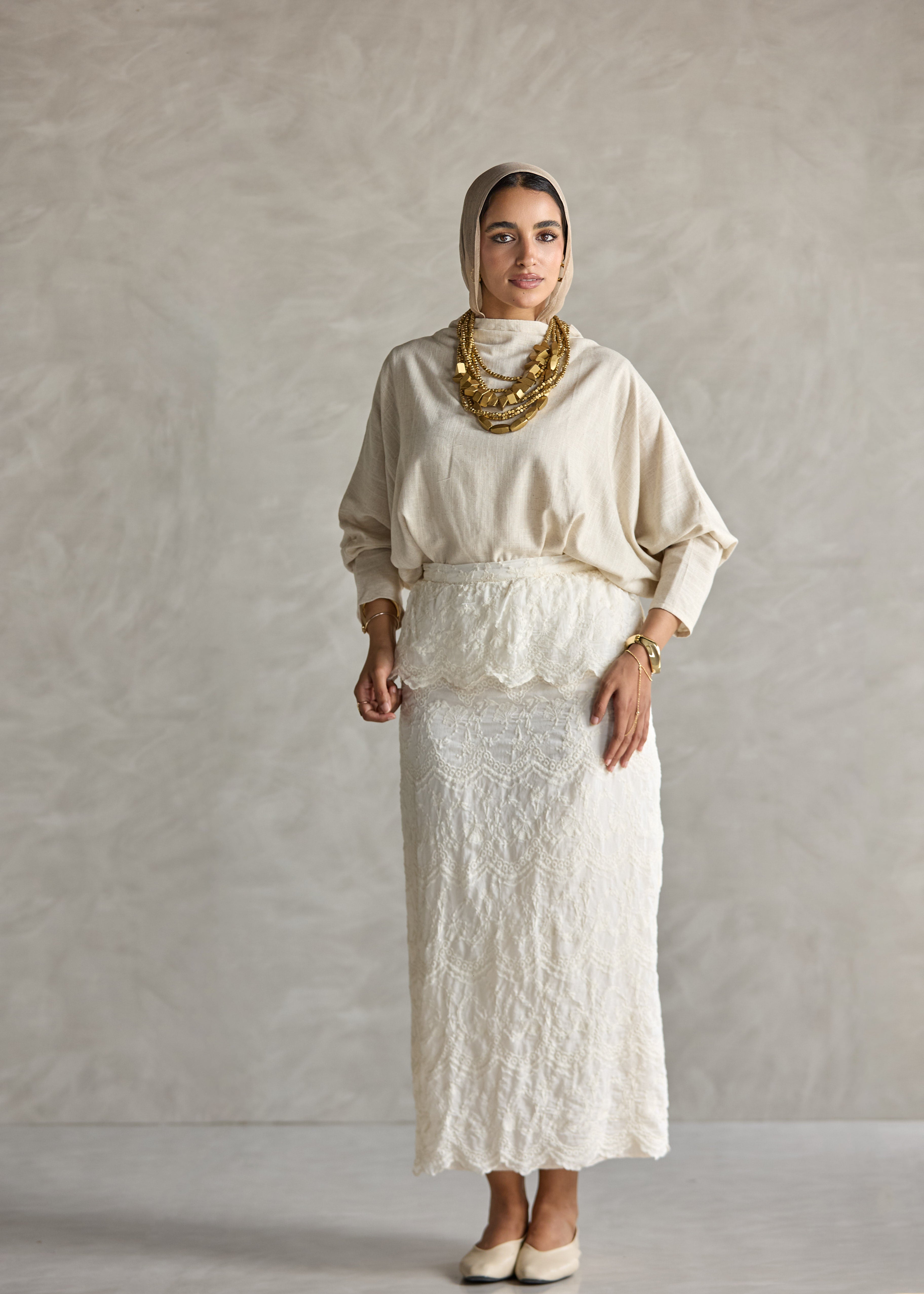 White Lace Skirt