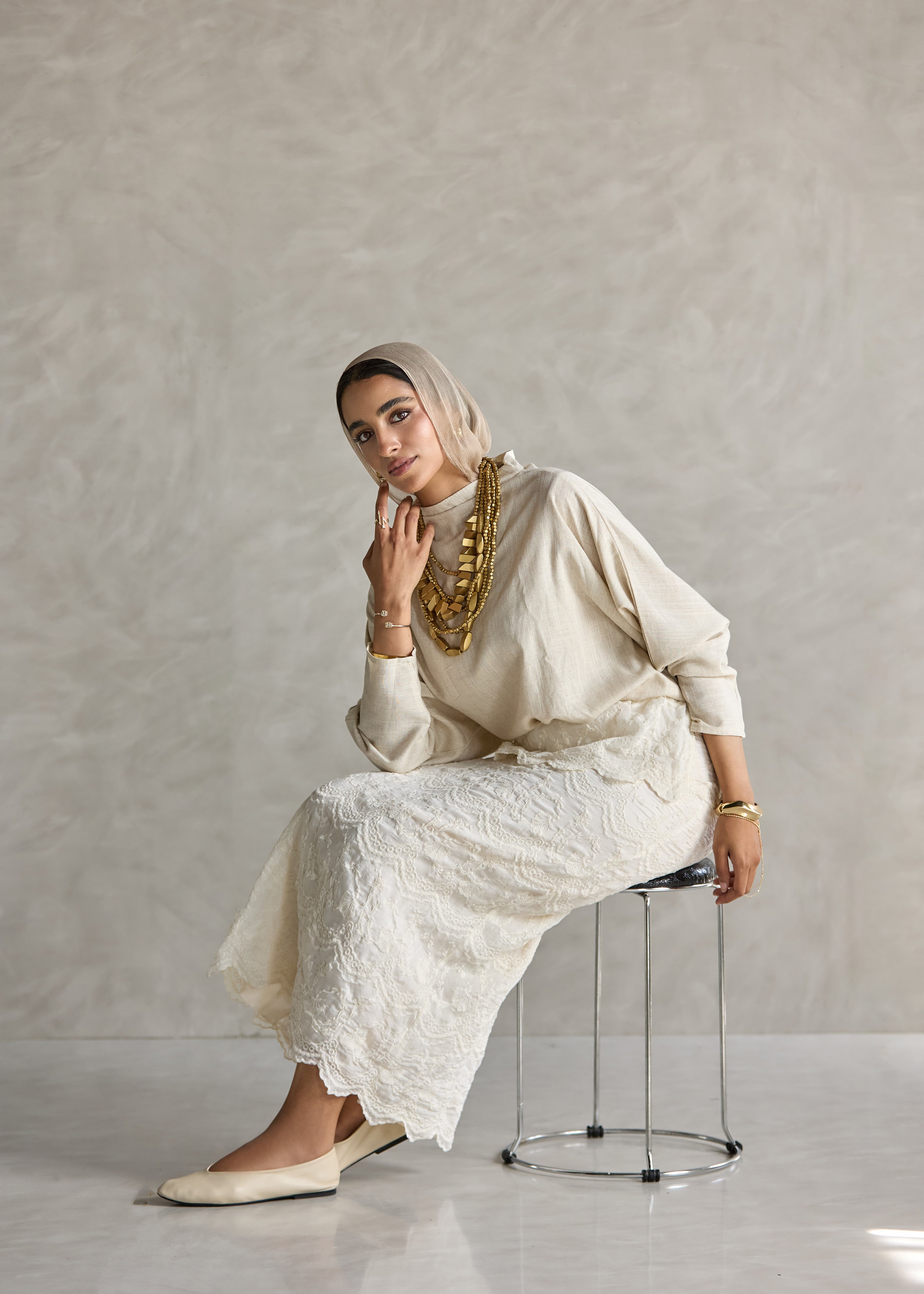 White Lace Skirt