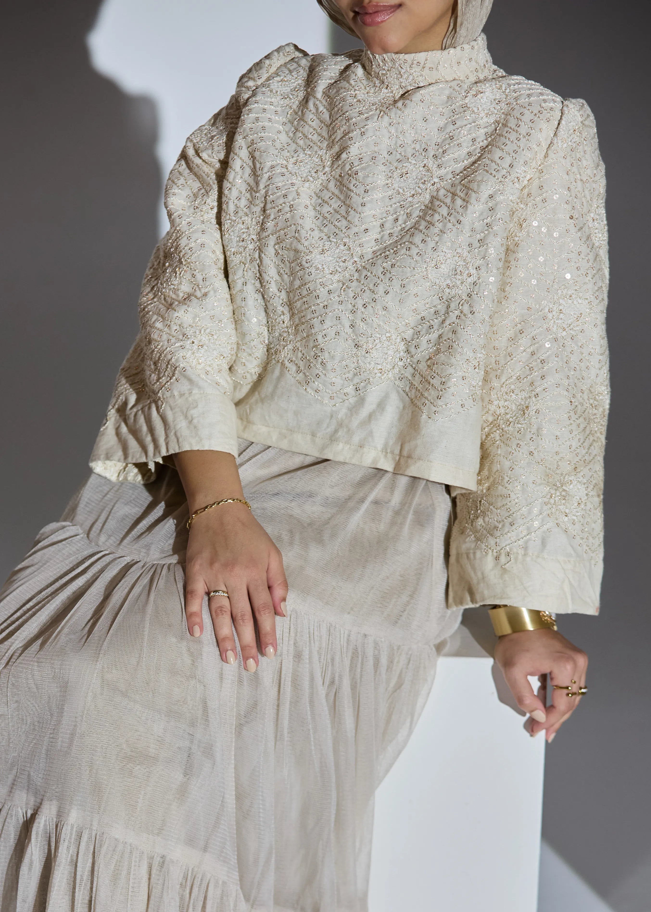 Pearl Cream Blouse