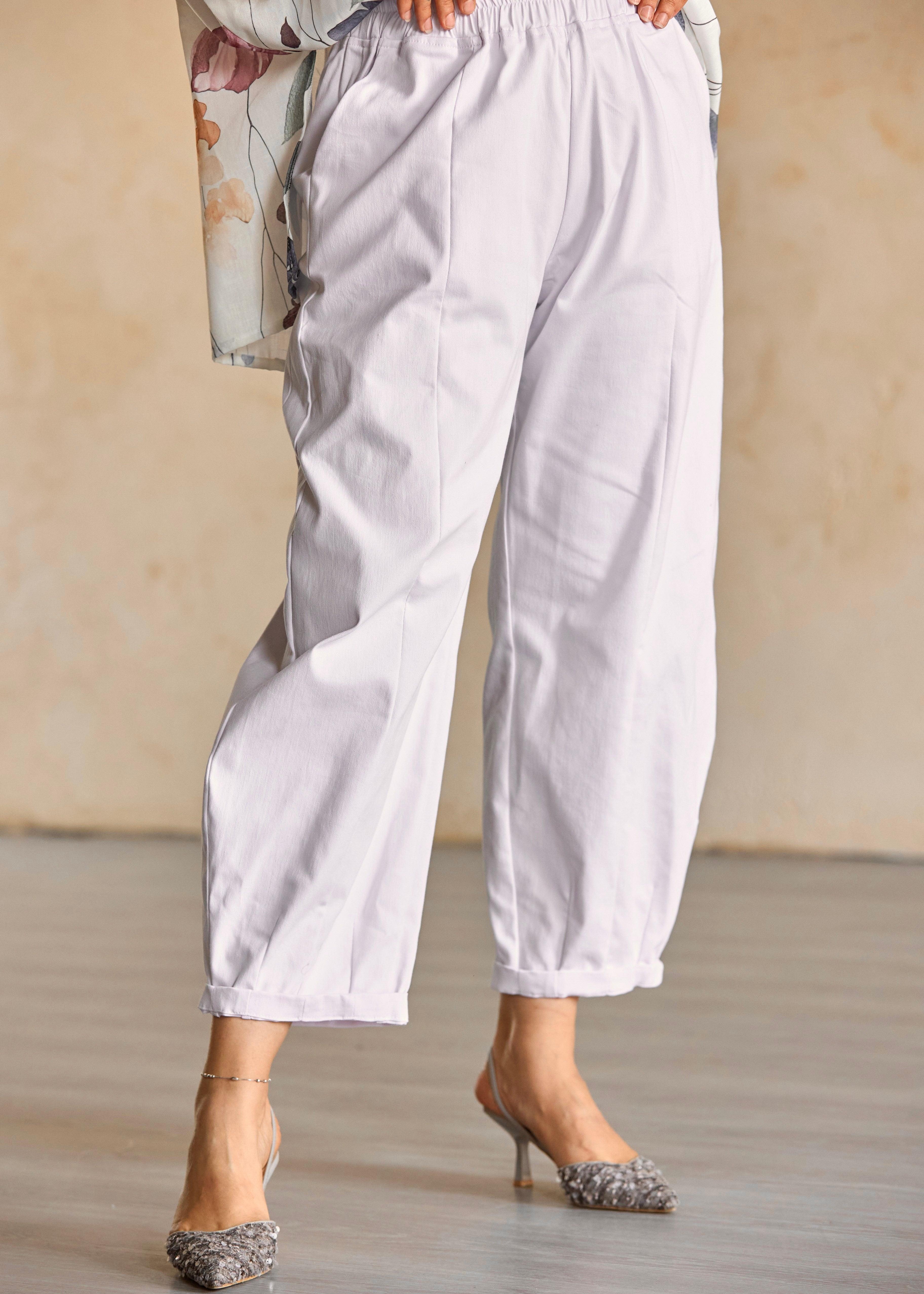 White Relaxed Pants