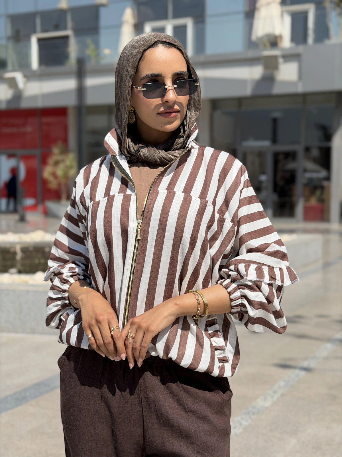 Striped katan Jacket