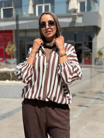 Striped katan Jacket