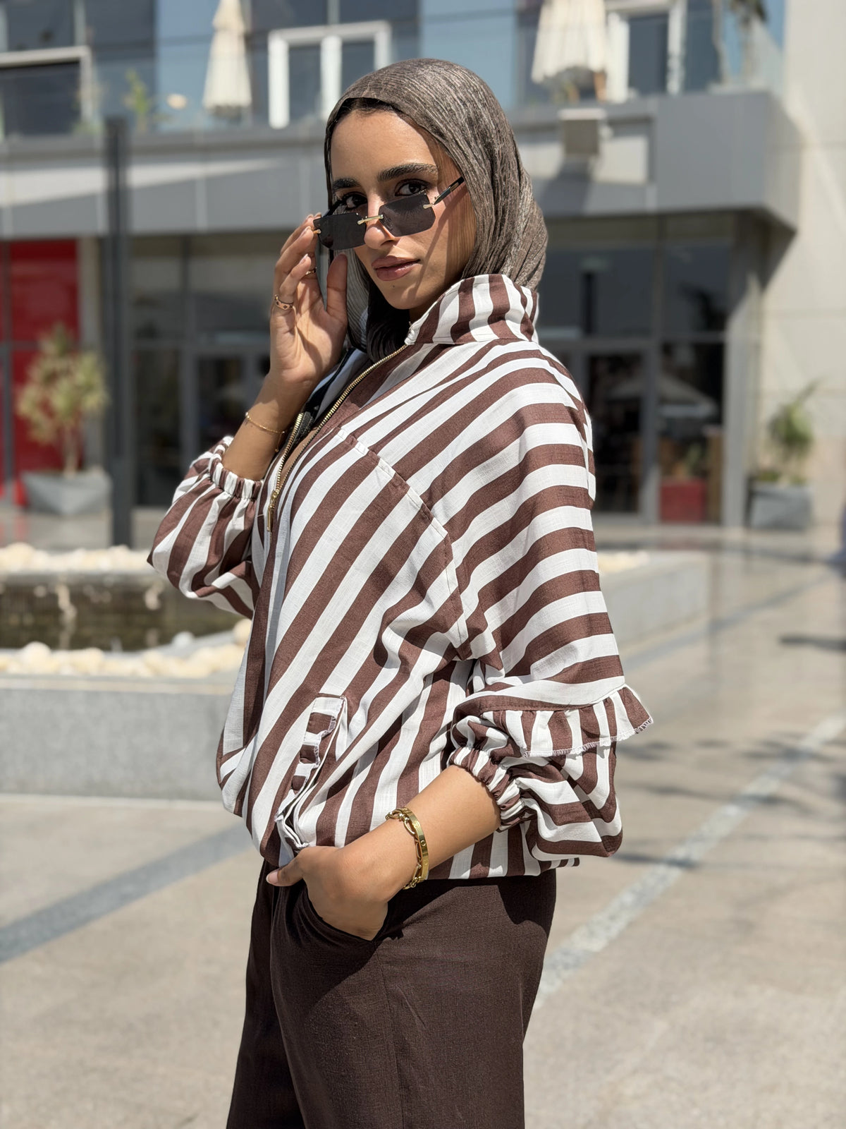 Striped katan Jacket