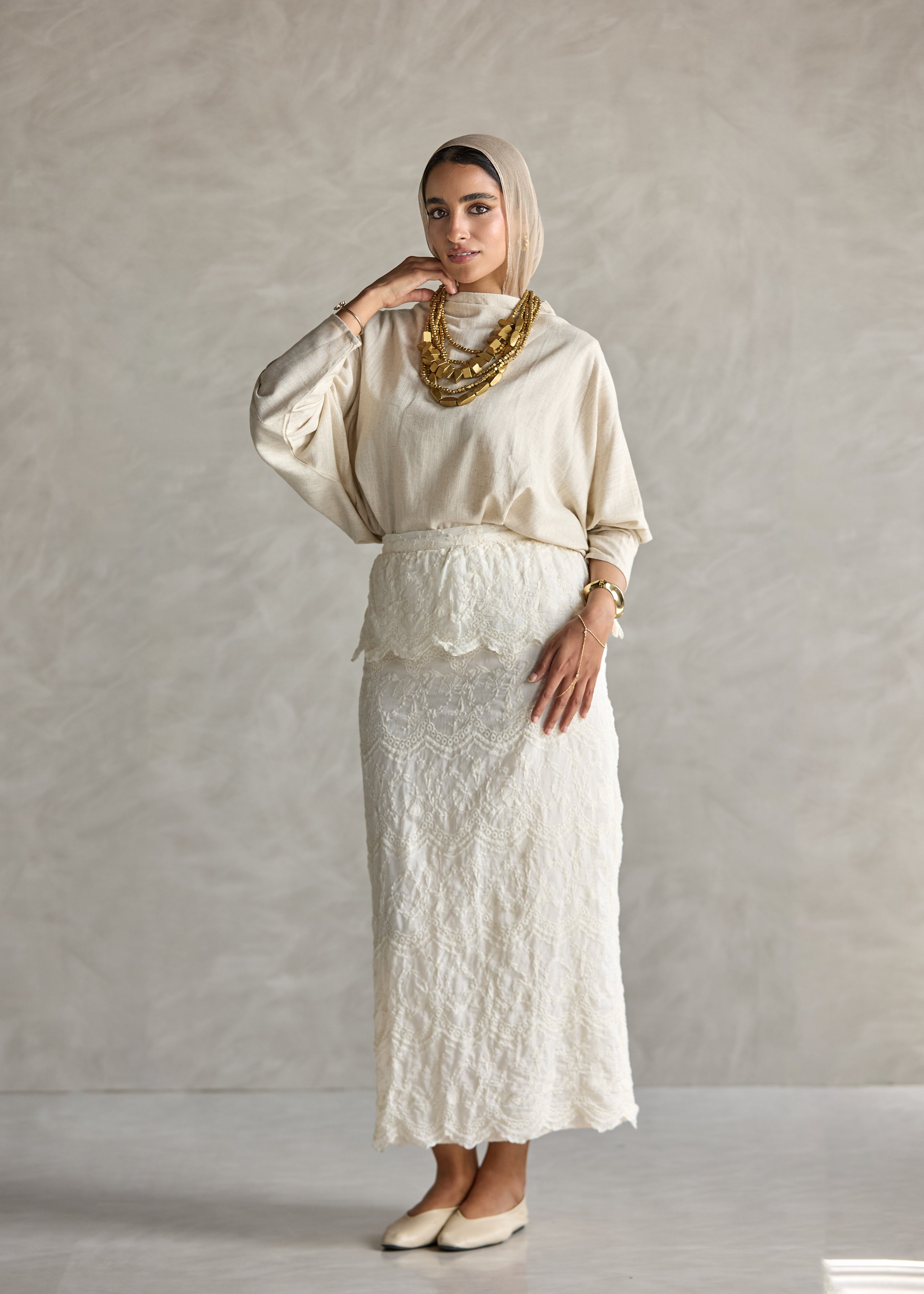 White Lace Skirt