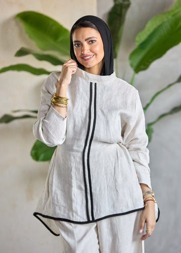 Contrast Line Blouse